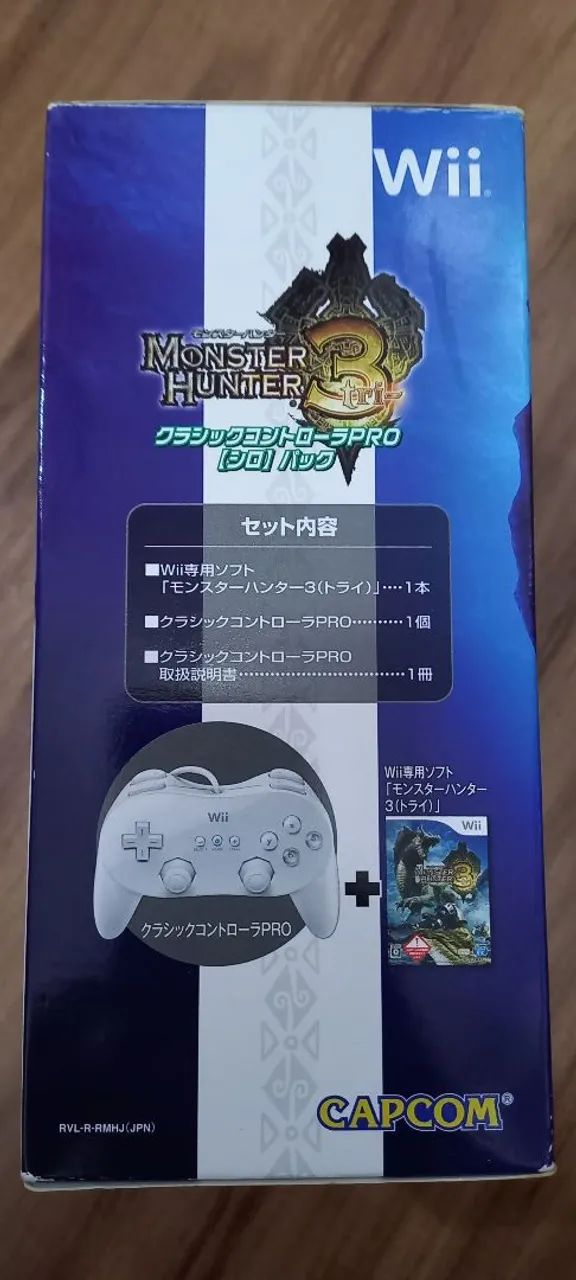 BUNDLE MONSTER HUNTER 3 DO WII COM CONTROLE PRO NOVO SEM USO  - Foto 6