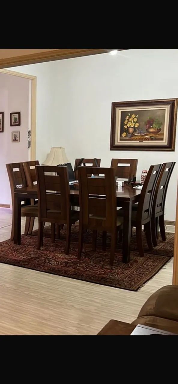 Mesa de jantar de madeira grande 8 Cadeiras - Foto 3
