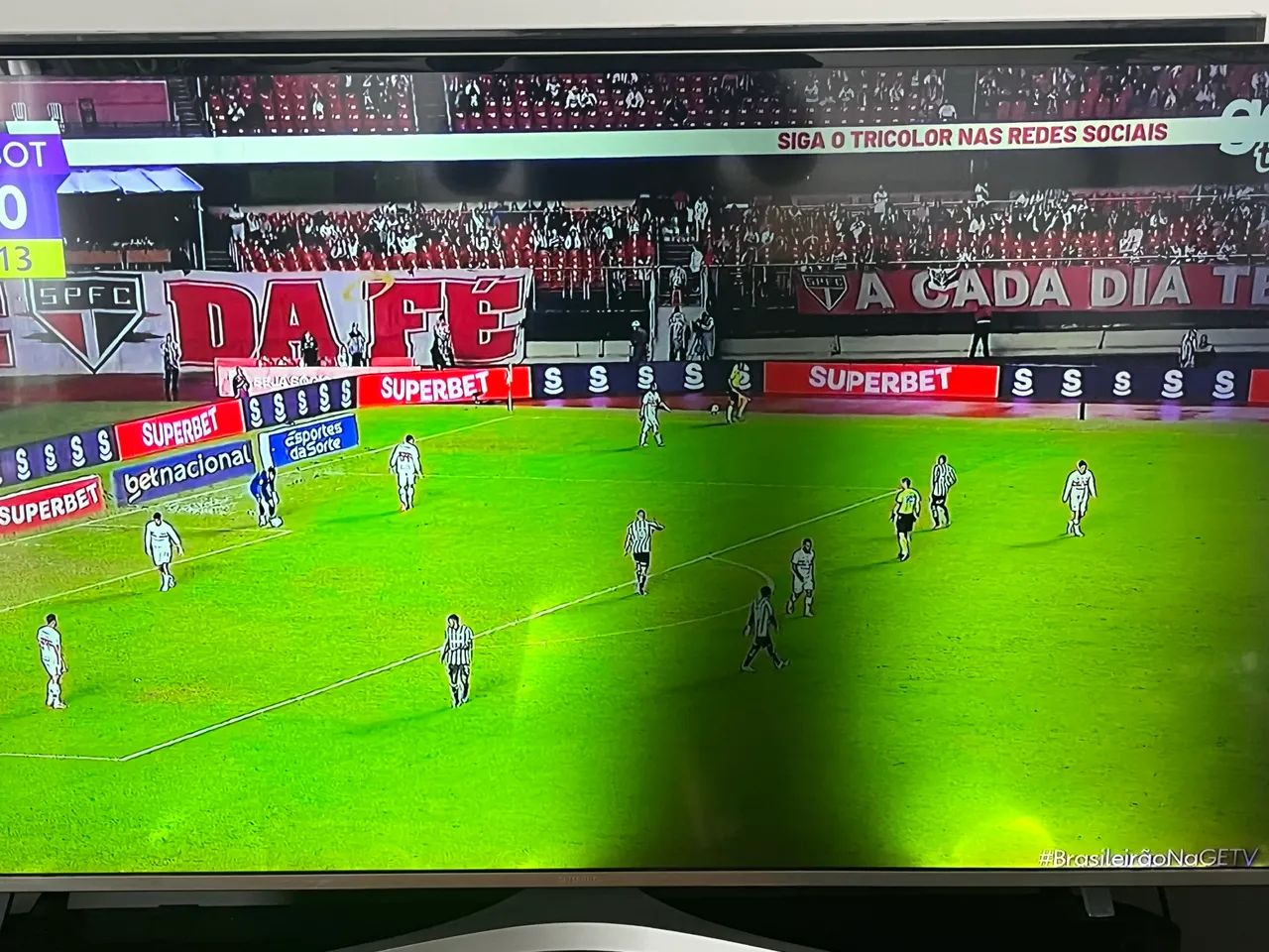 televisão samsung 50 polegadas com suporte funcionando!leia anúncio