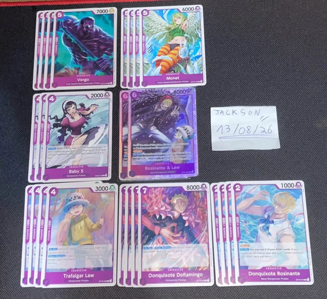 Deck Doflamingo Roxo + Pool completa + Extras One Piece TCG - Foto 5