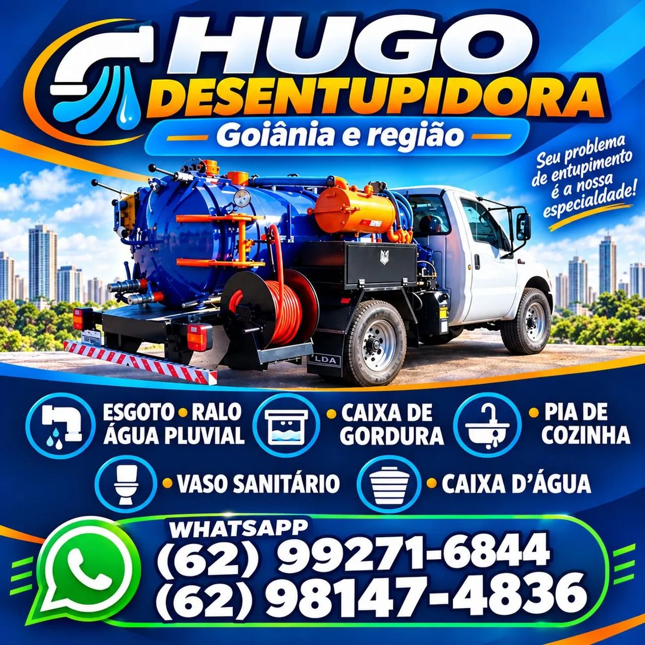 Desentupidora vaso sanitário ralo 