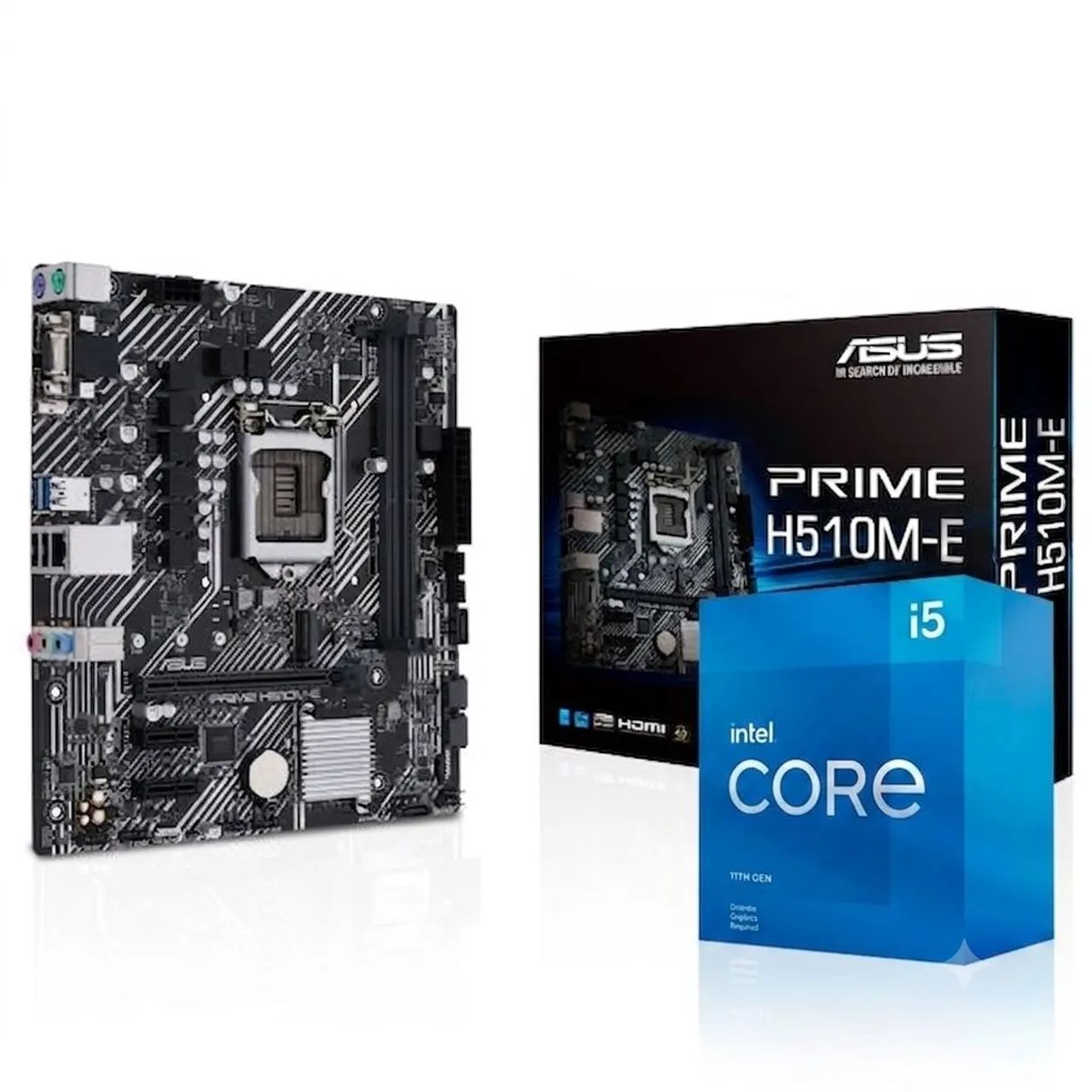 Kit Upgrade, i5 11400F + Asus Prime H510M-E Ambos Na Caixa 