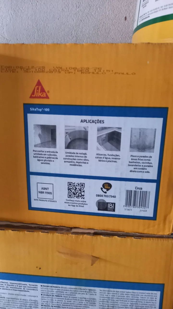 Sika top 100 , caixa com 18kg  Valor 50,00 faço entregas  - Foto 2