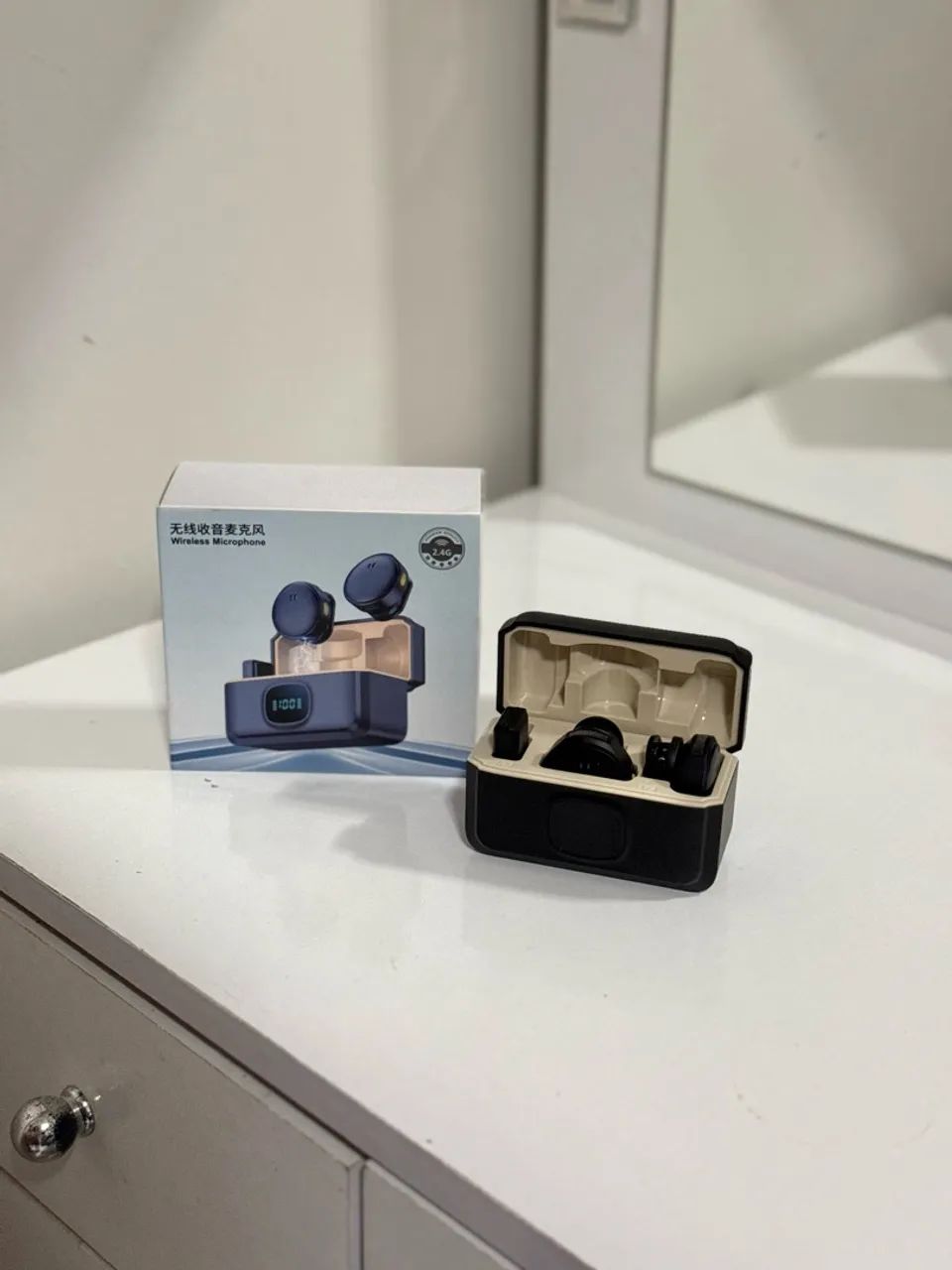Microfone de Lapela Sem Fio 2.4G USB-C para Celular