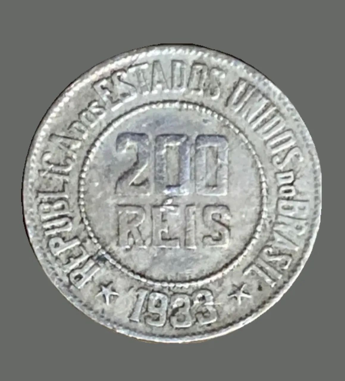 Moeda antiga colecionável - 200 Réis