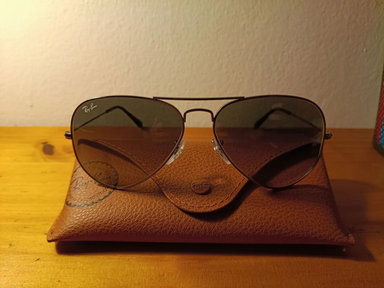 Óculos Ray-ban aviator gradient Impecável - Foto 5