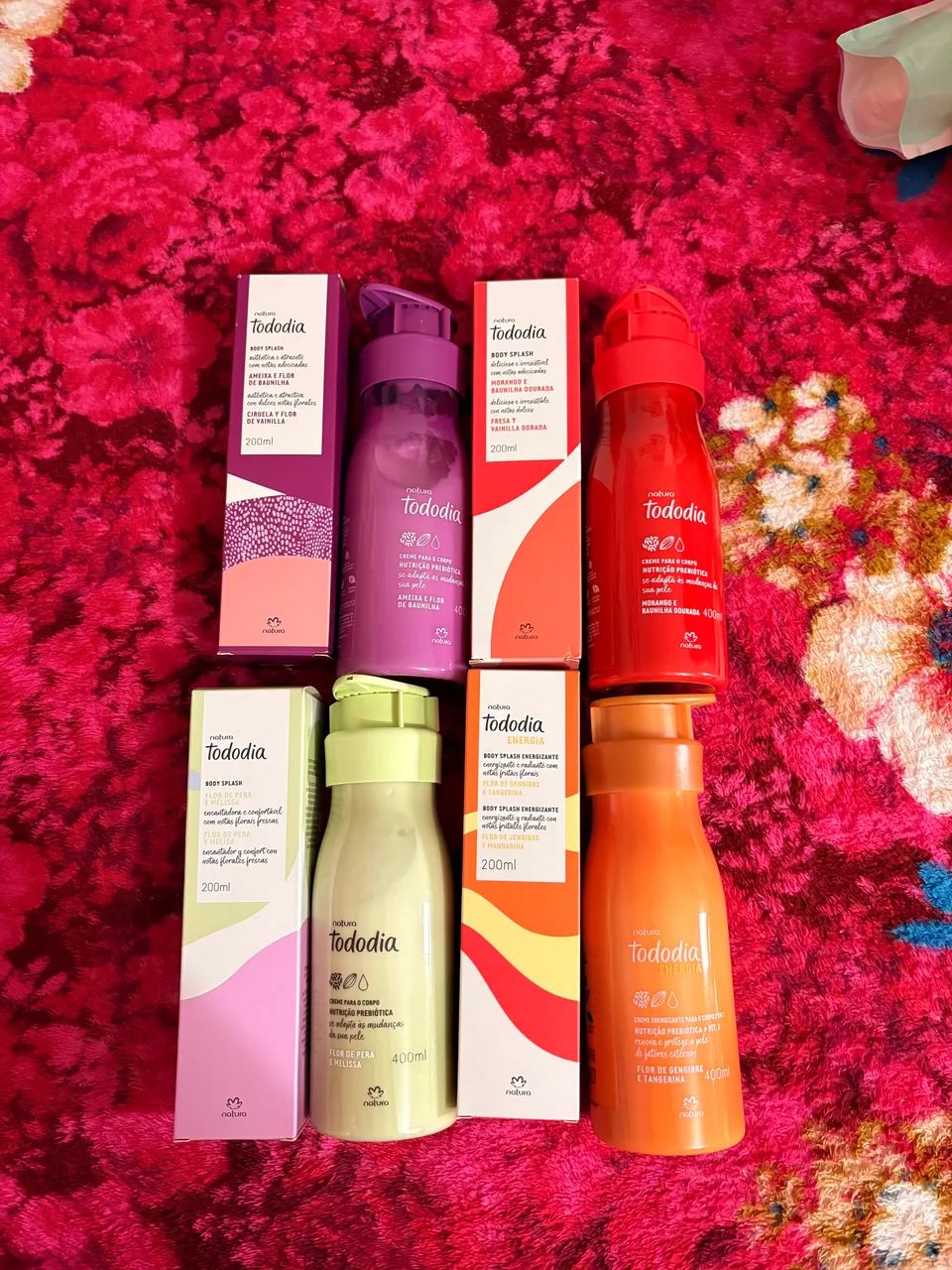 Kit body splash e hidratante natura 