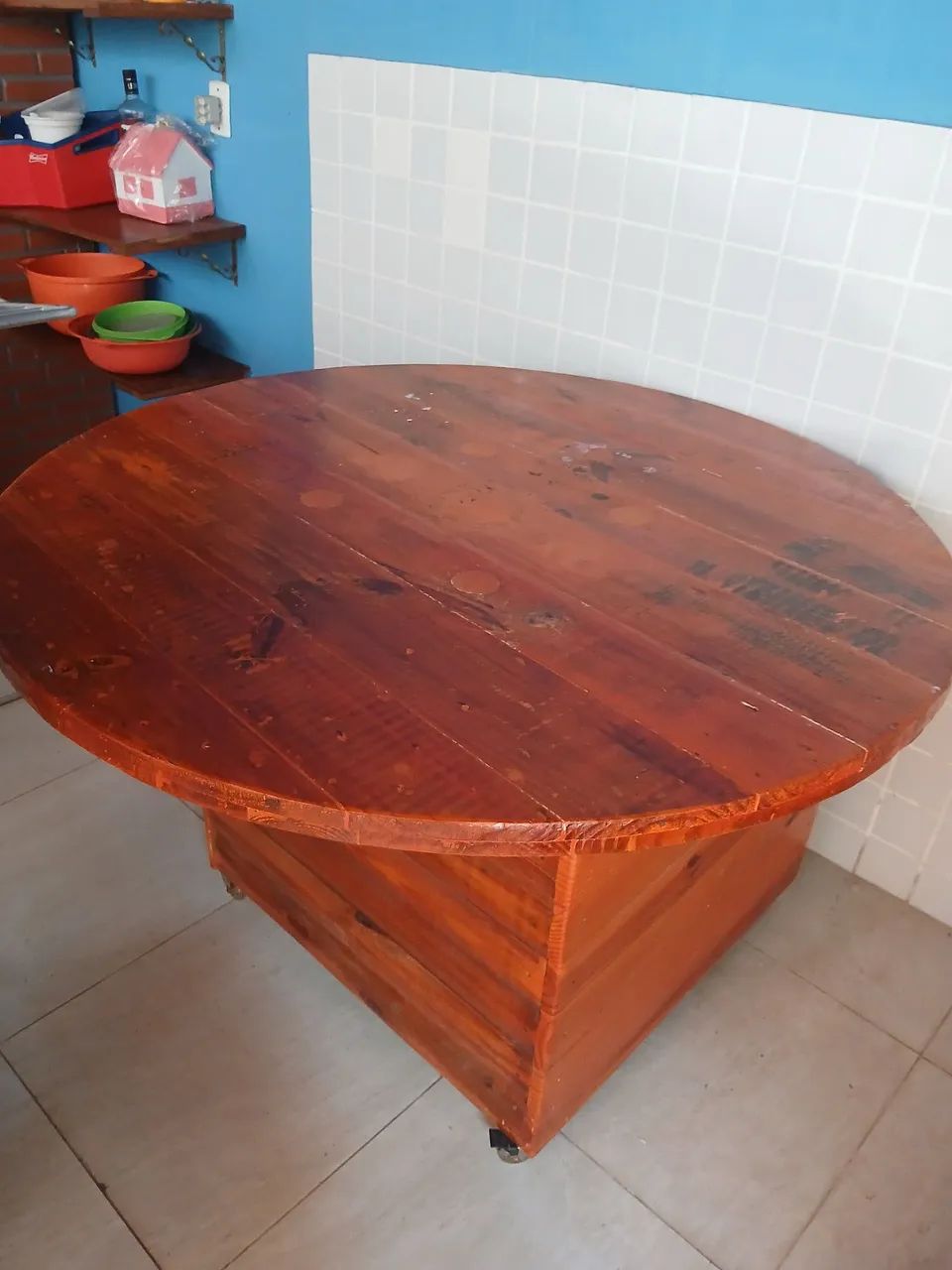 Mesa de madeira.