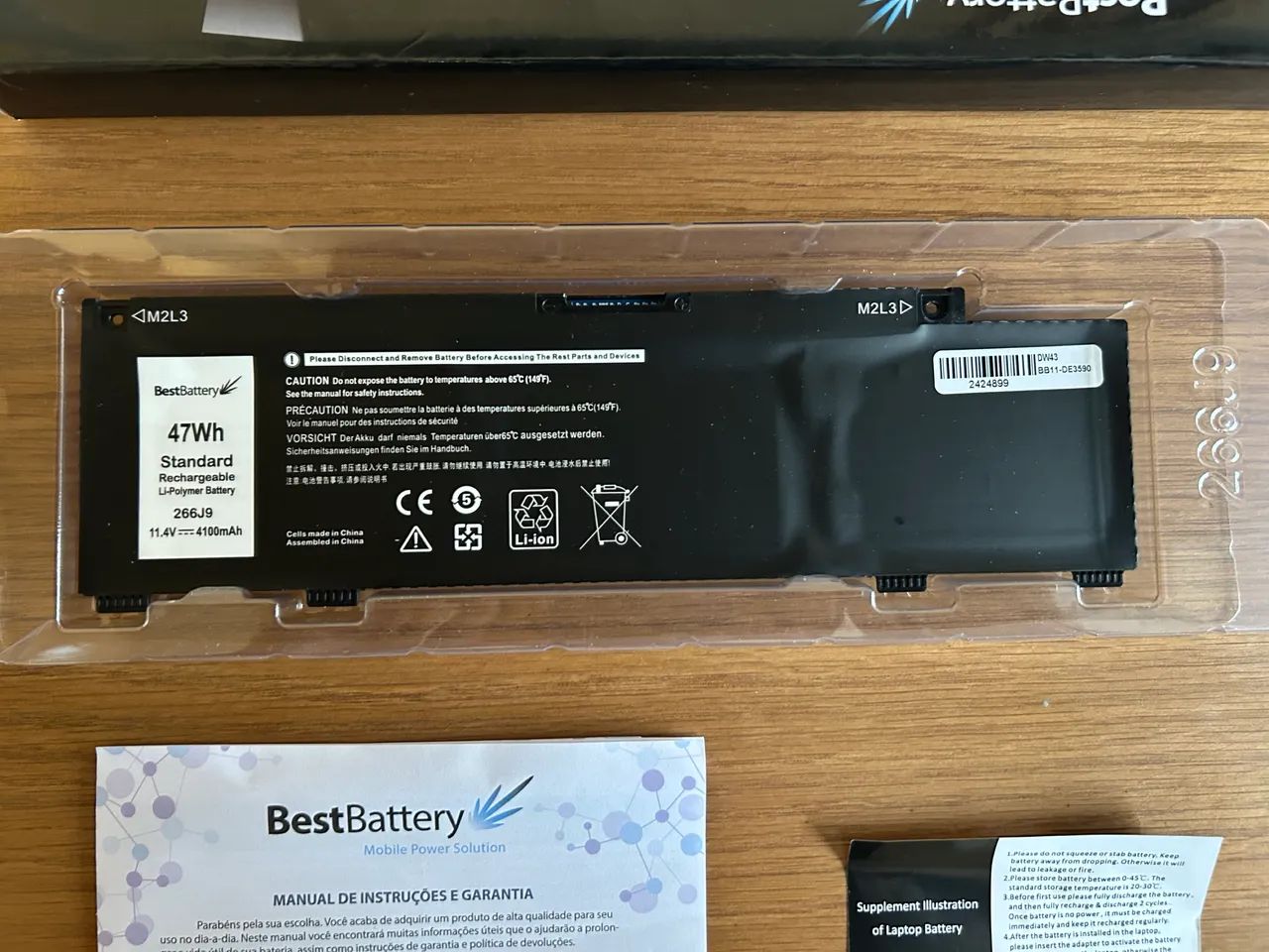Bateria Dell G3 3500 Nova (sem uso) 47Wh 11.4V - Foto 3