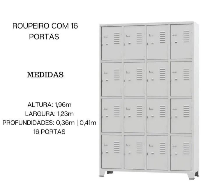 Roupeiro de aço novo