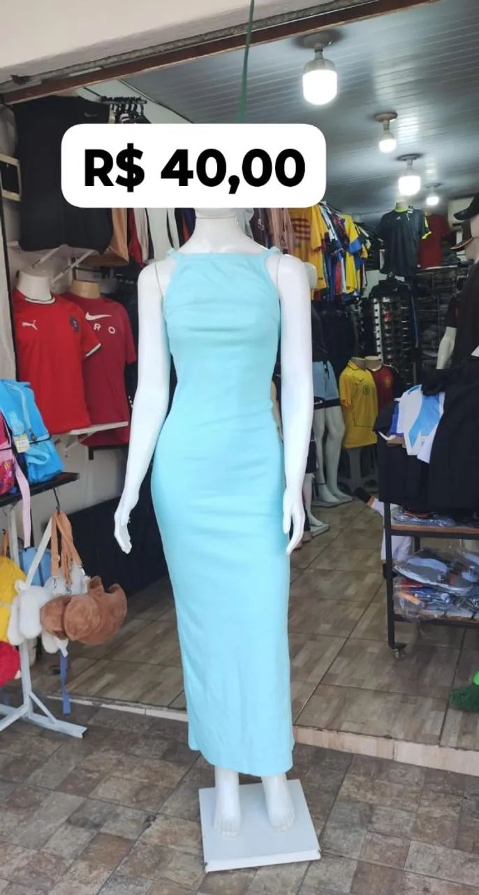 Vestido Tubinho azul 