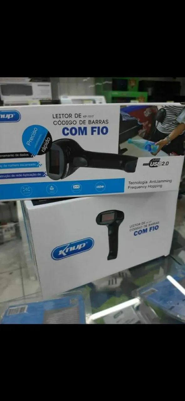 Leitor de código de barras com fio