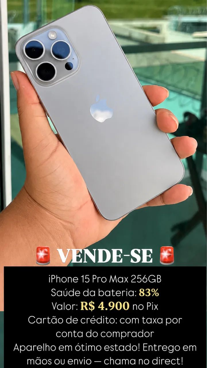 Iphone 15 8/256 Pro max em ótimo estado - Foto 2