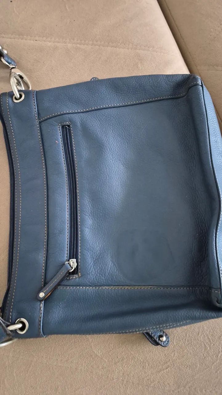 Bolsa de Couro Azul - Foto 3
