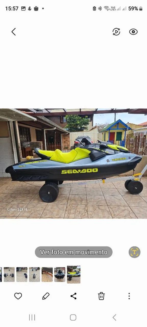 Carreta de encalhe para Jet Ski- Truckmar usada - Foto 3