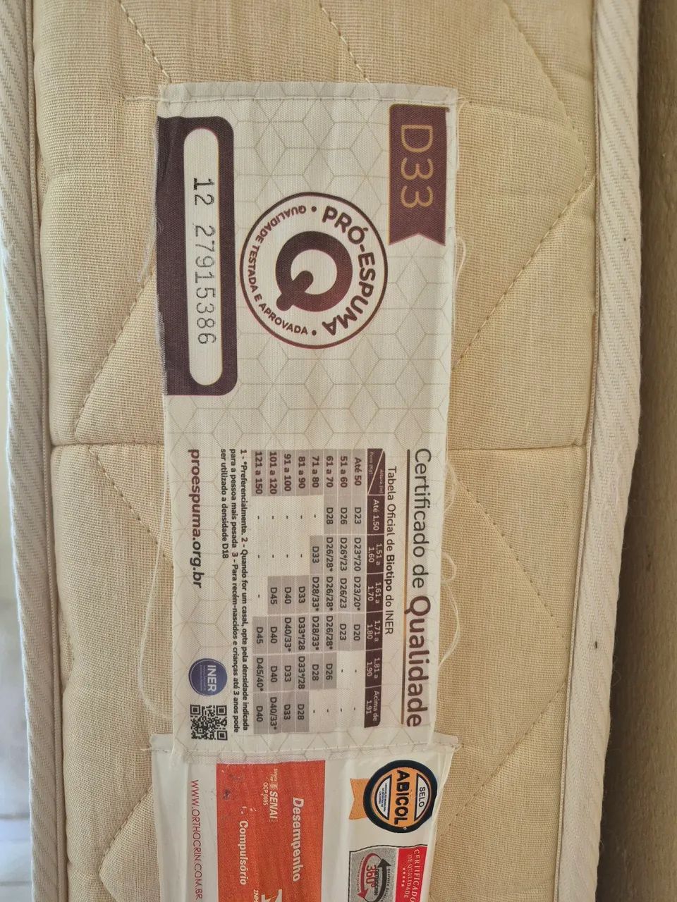Colchão solteiro ortobom d33 espuma - Foto 3