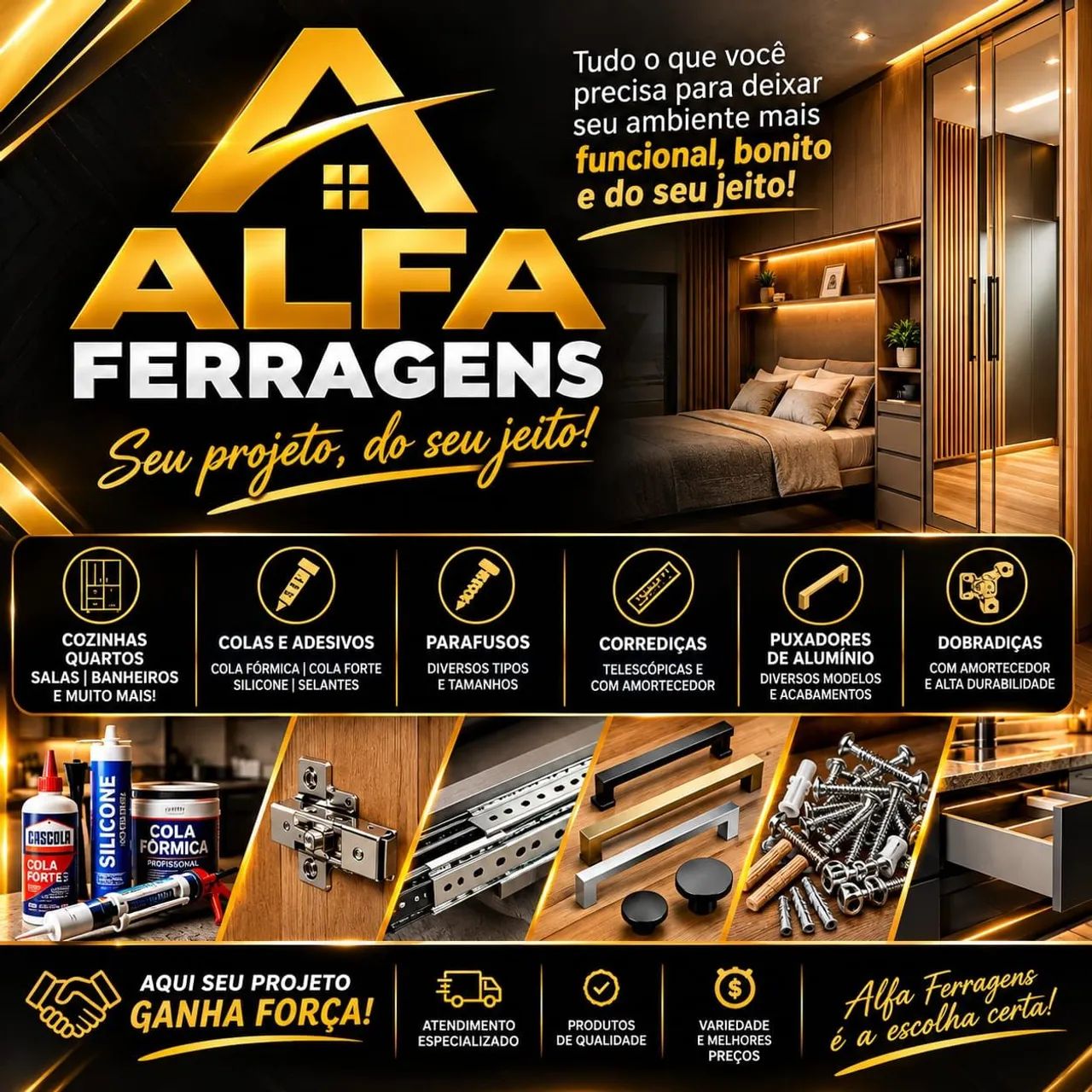 Alfa Ferragens e acessórios para móveis planejados  - Foto 2