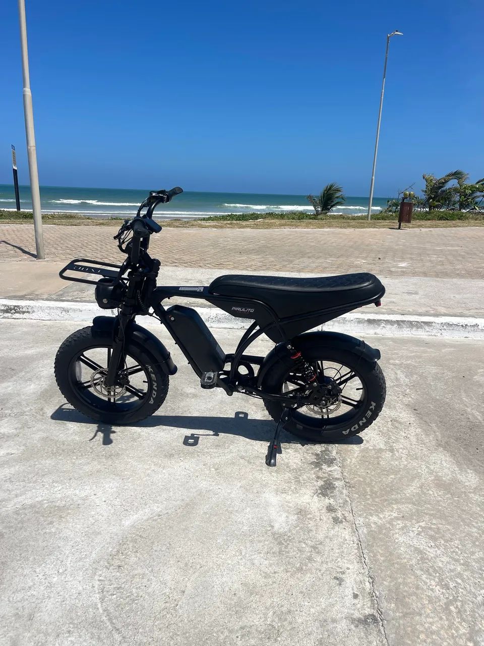 Bicicleta elétrica V8 1.000w bem nova!  - Foto 5
