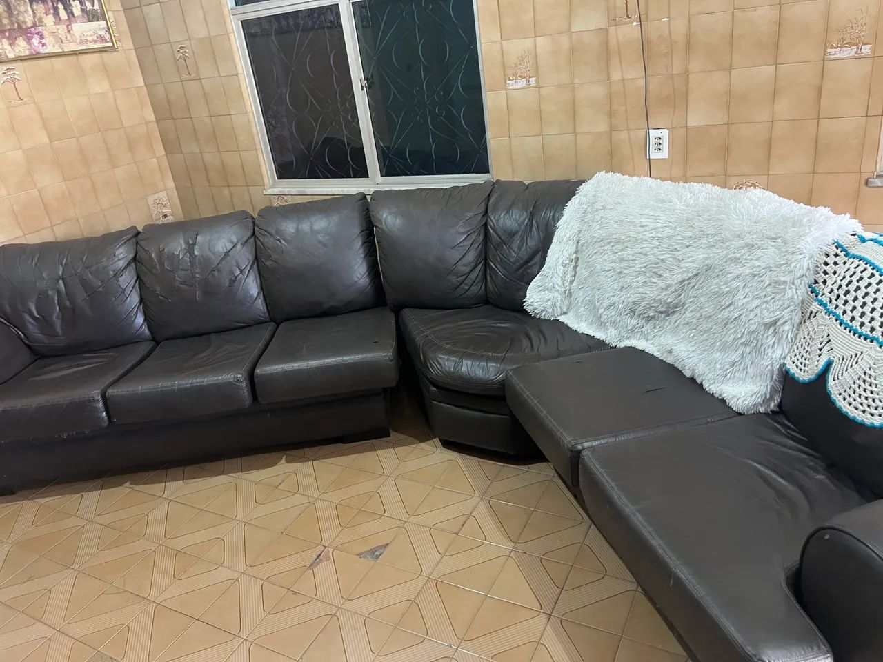 Sofá de couro 