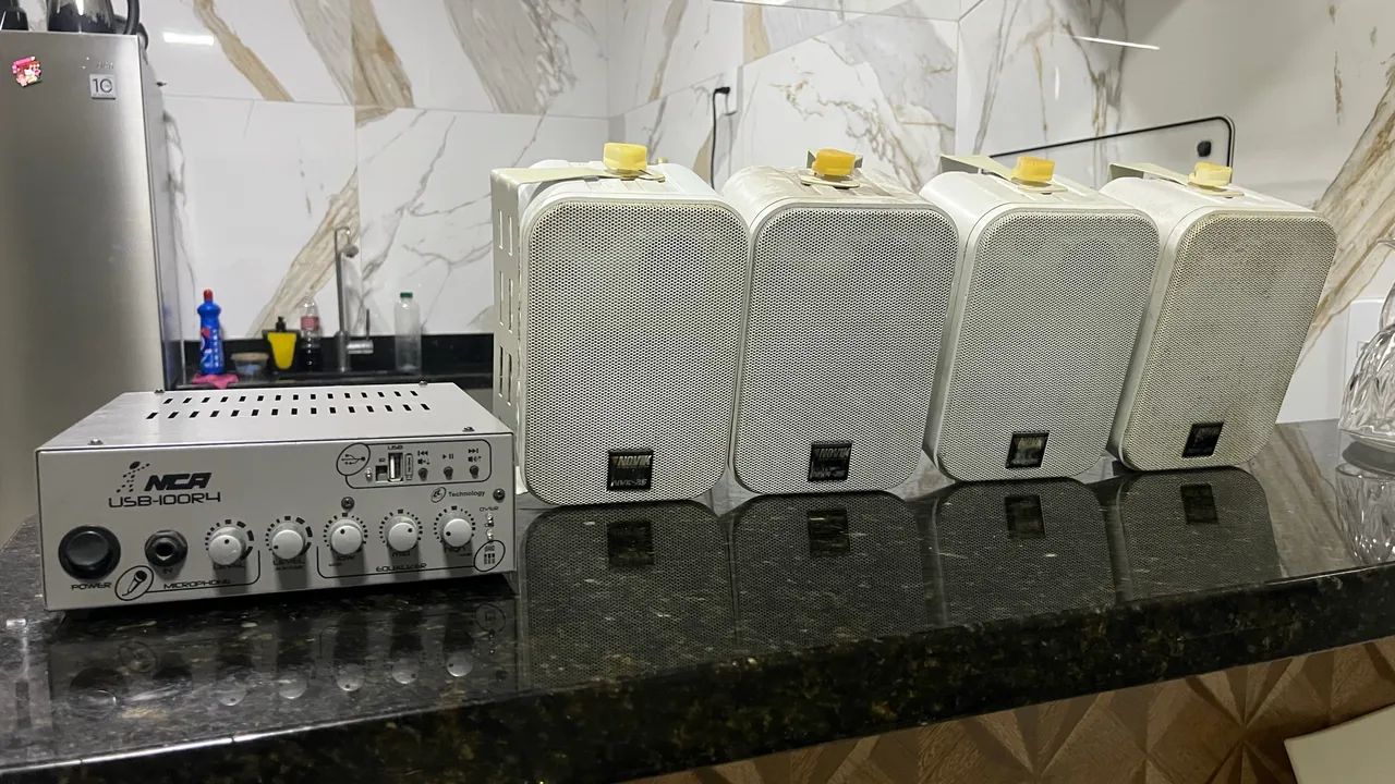 Kit de Som Ambiente NCA + 4 Caixas Novik - Foto 2