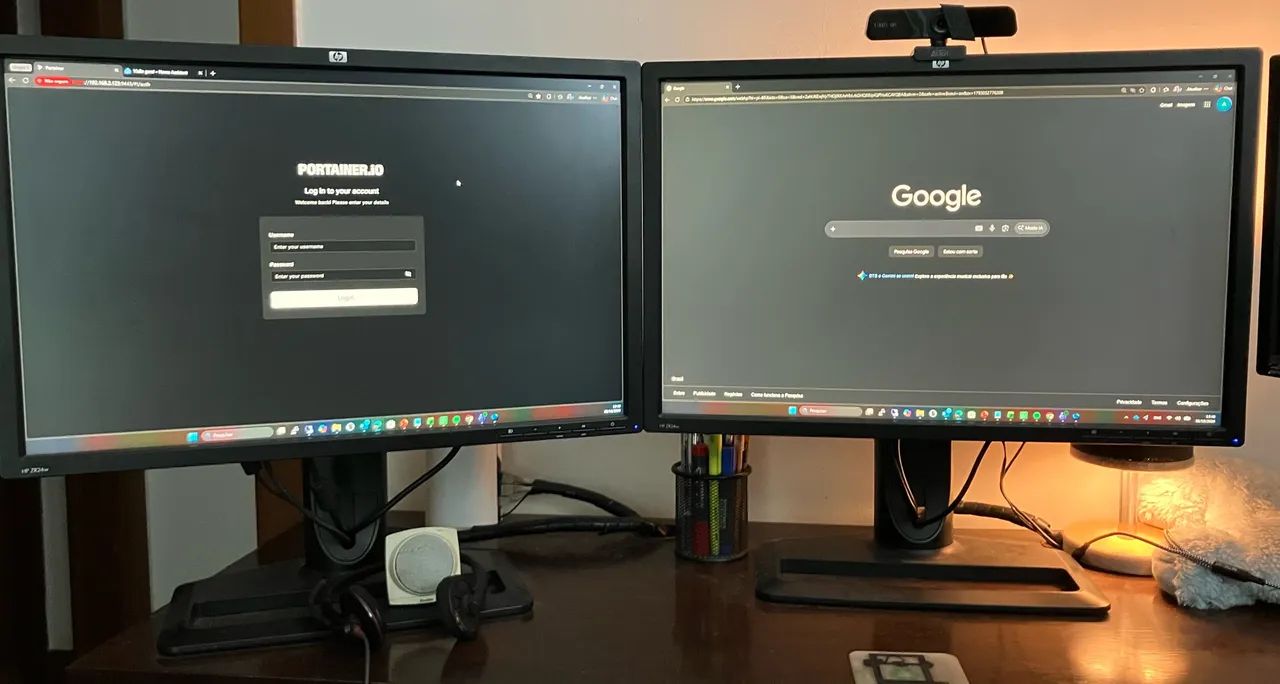 2 monitores de 24 polegadas HP