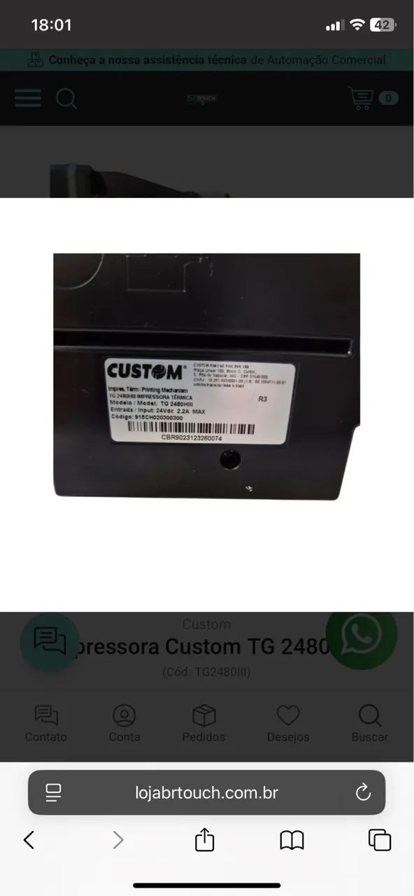 Impressora térmica TG 2480H - Foto 3