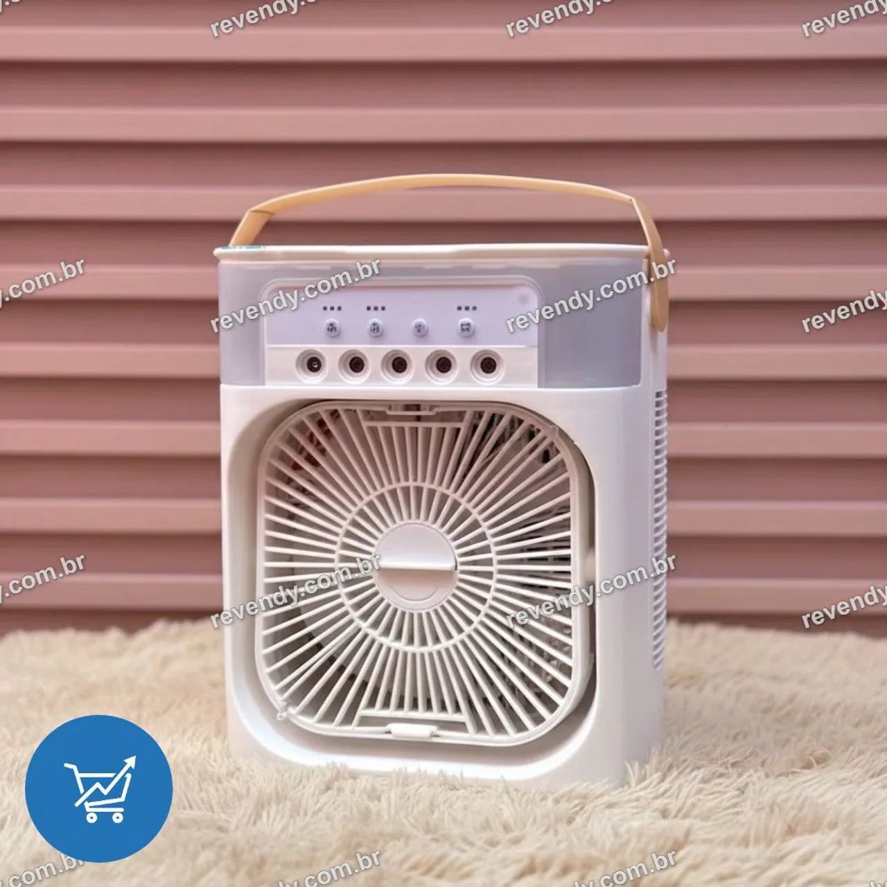 Ventilador de mesa com umidificador de ar -  ventilador portátil e fácil de usar