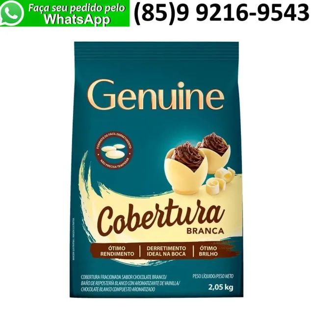 Cobertura em Gotas Genuine Branca Chocolate Branco 2,05KG   