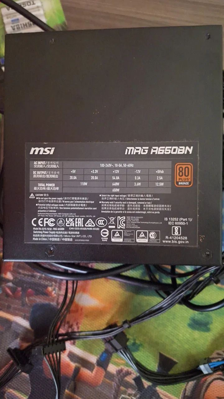 Fonte 650w msi