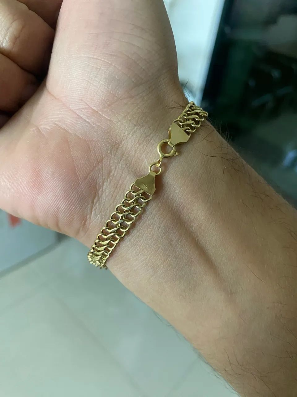 Ouro 18k pulseira lacraia  - Foto 3
