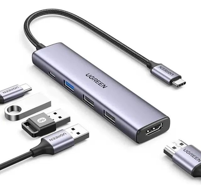 Hub 5 Em 1 Ugreen Usb, Hdmi 4k, Tipo-c 100w