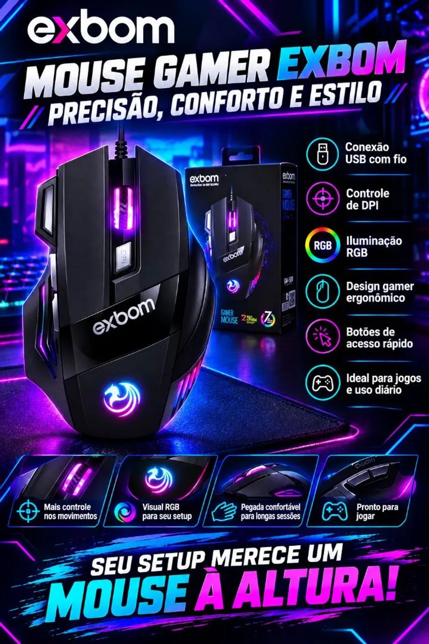 Mouse Gamer Exboom