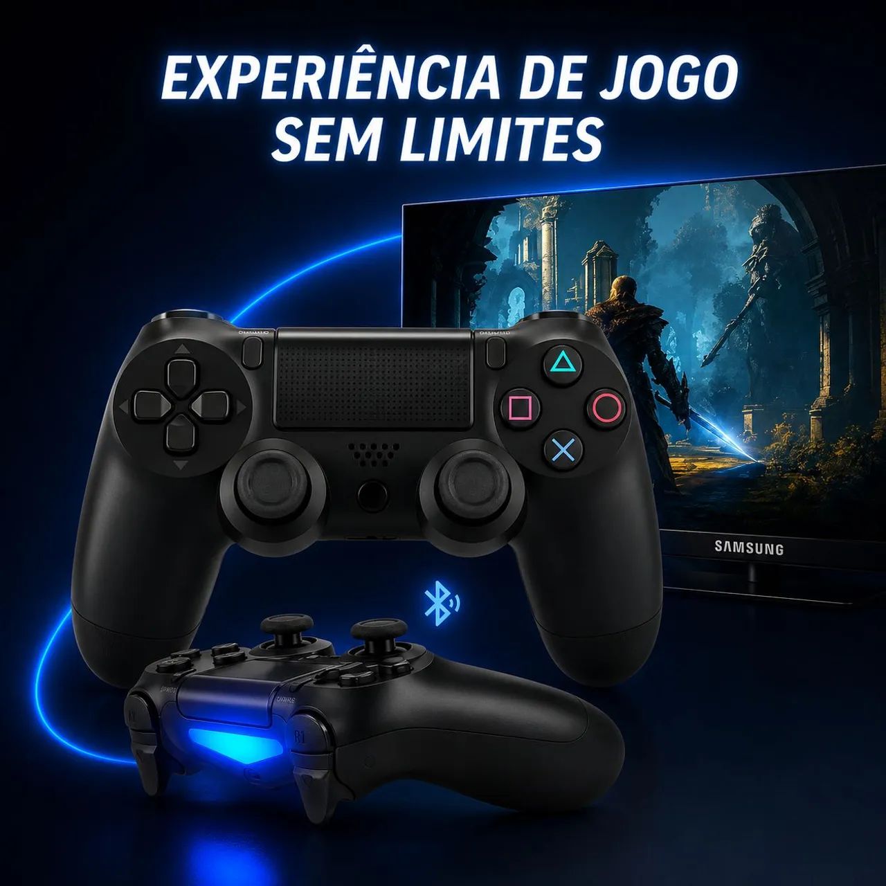 ? Controle Bluetooth Compatível com PS4 | Novo | Aceito Cartão ? - Foto 3