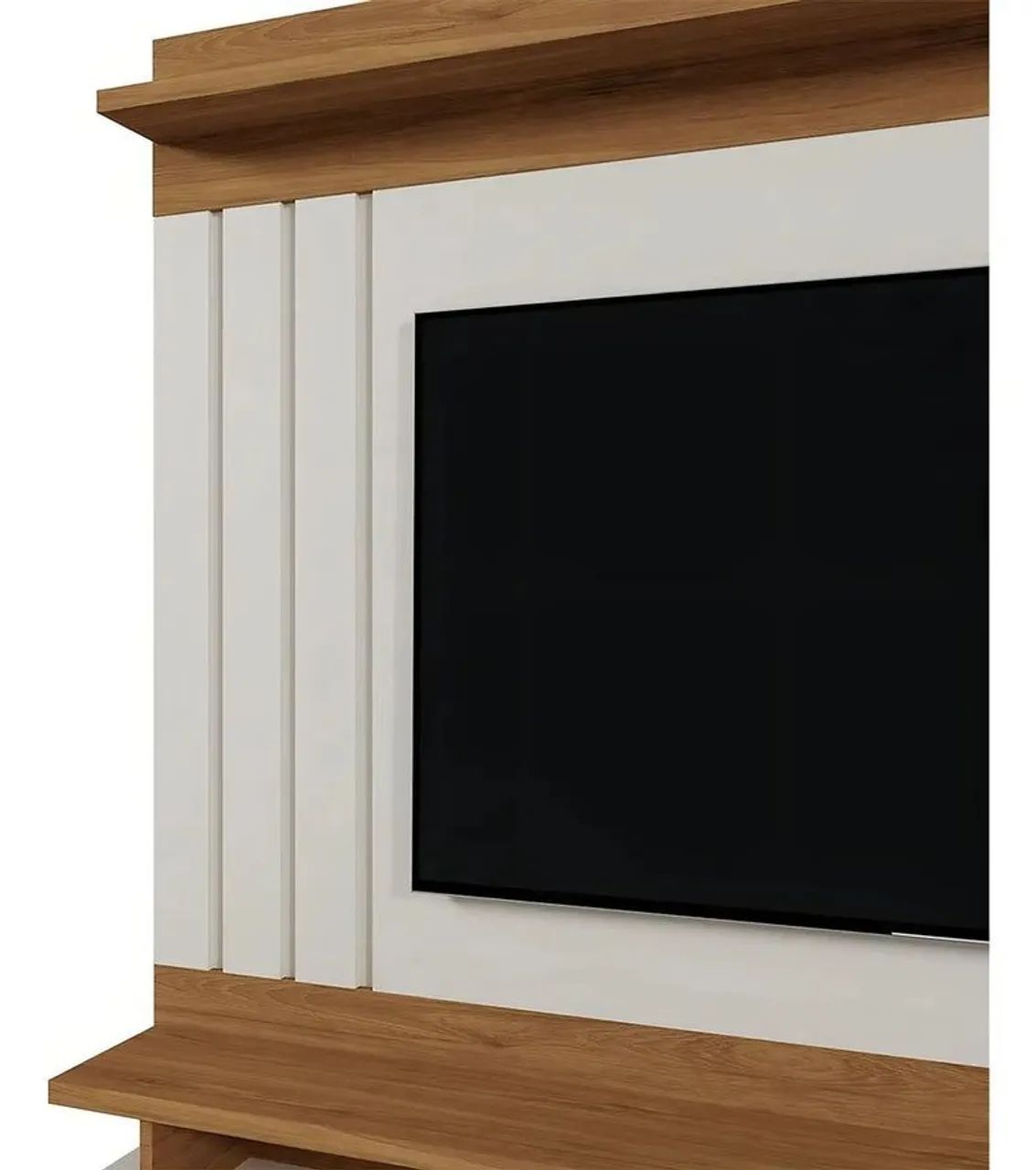 Esrante Home Para Tv até 55 Polegadas Goiás MDP e MDF Off White/Canela Mobler - Foto 3