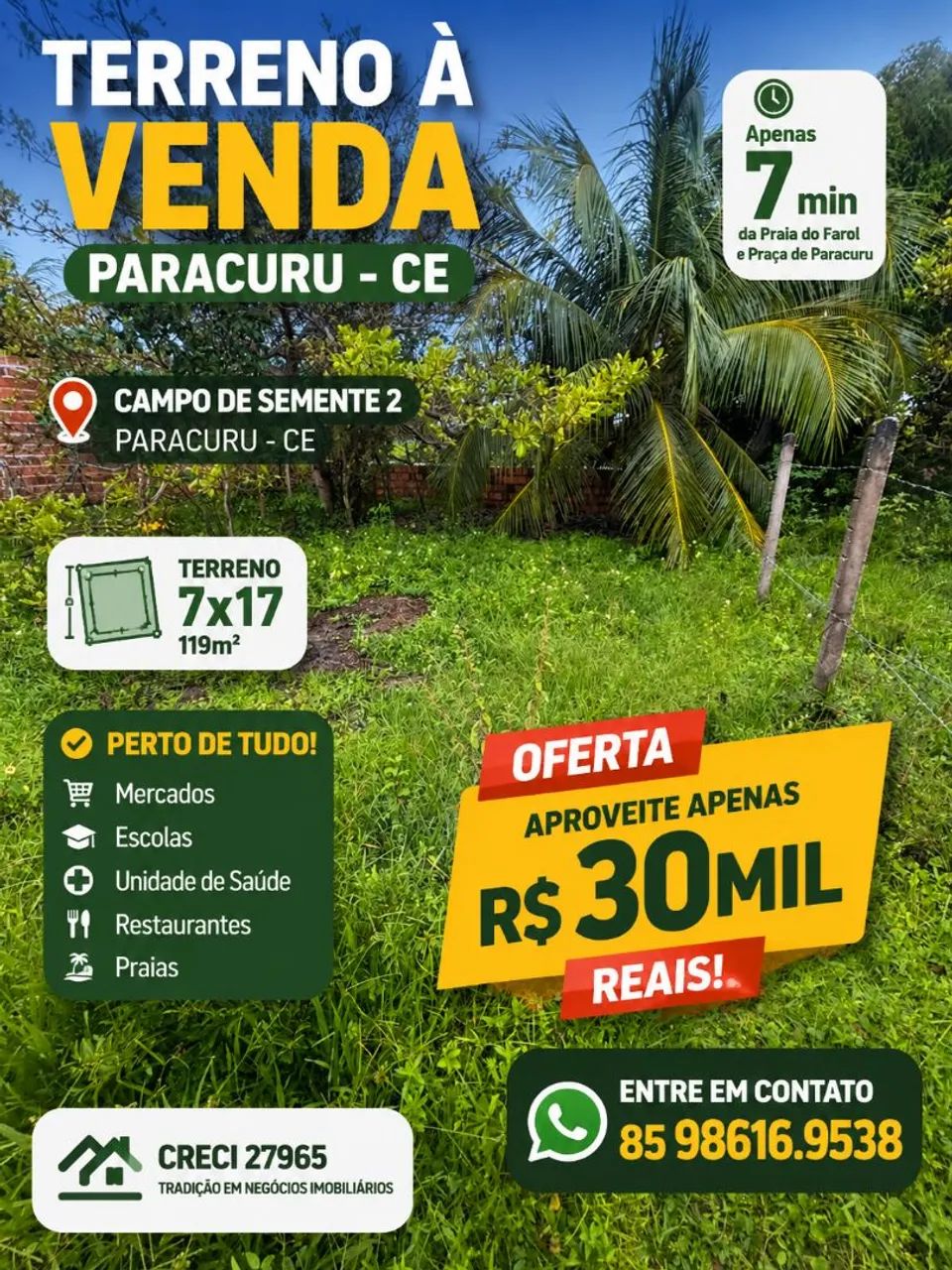 Vendo terreno em paracuru 