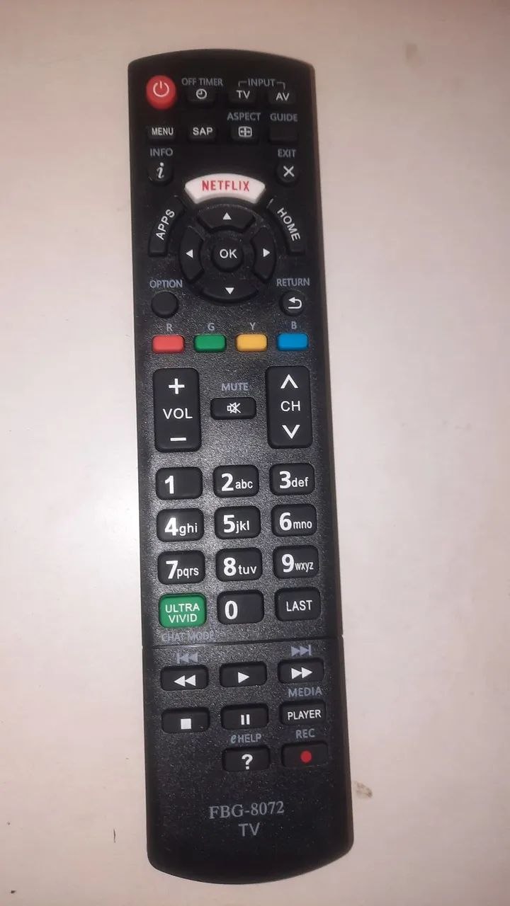 Controle para TV PANASONIC. 