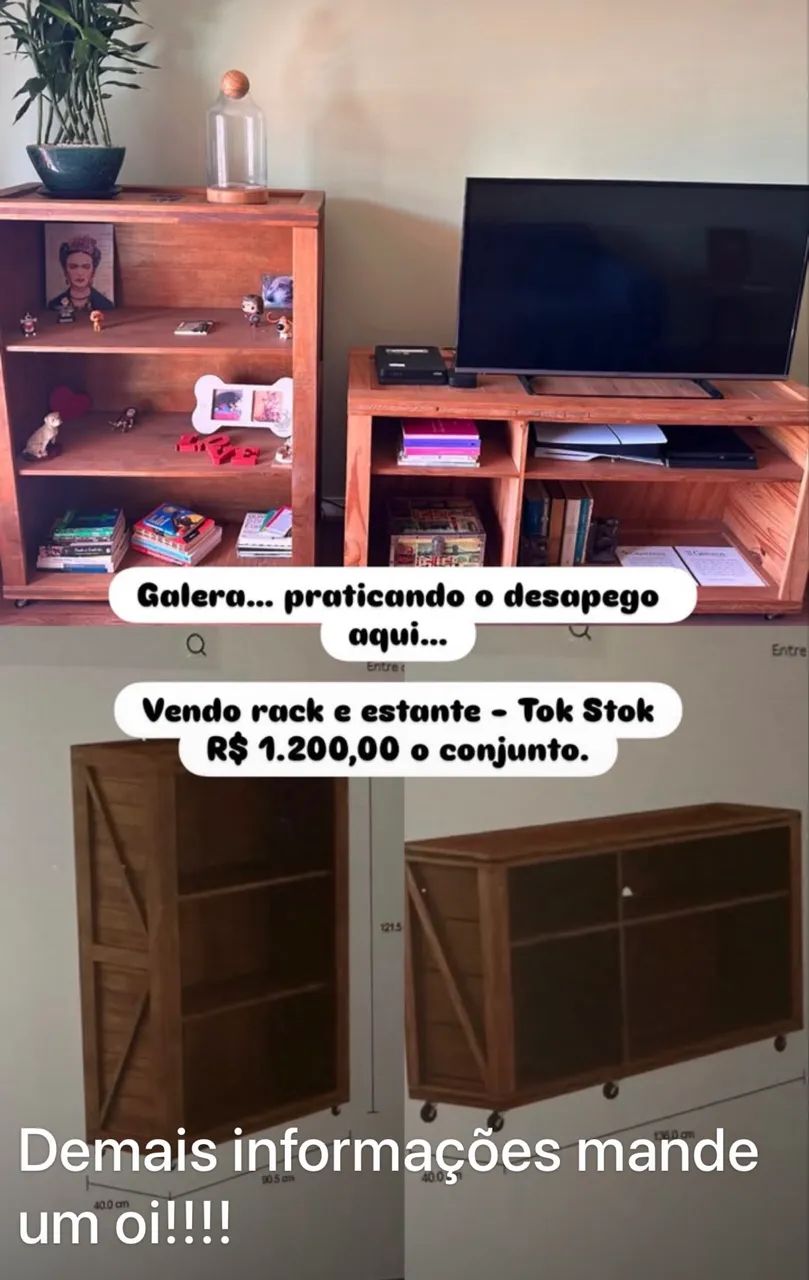 Conjunto Rack e Estante Tok&Stock  - Foto 3