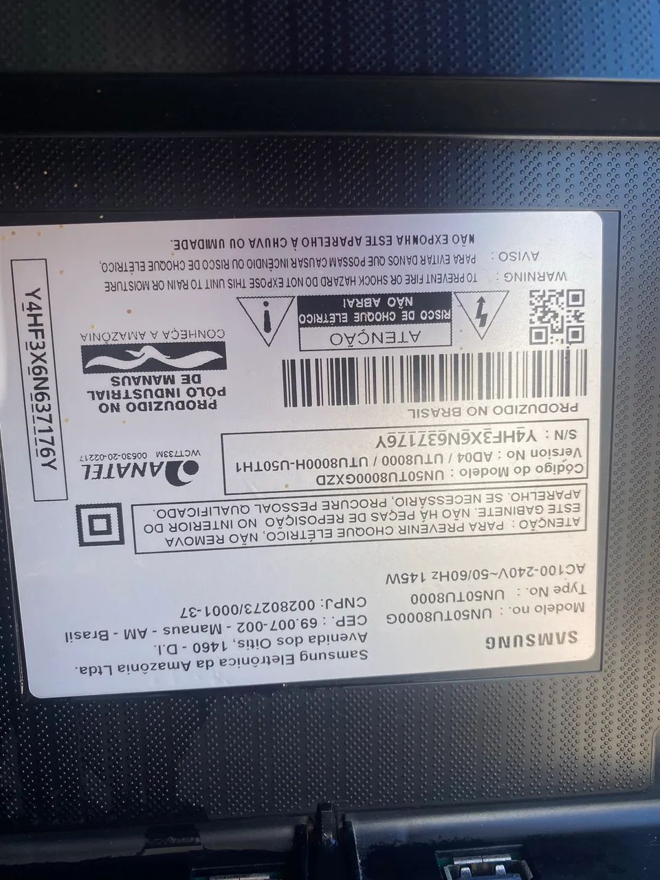 Tv Samsung 50polegadas com defeito!!!