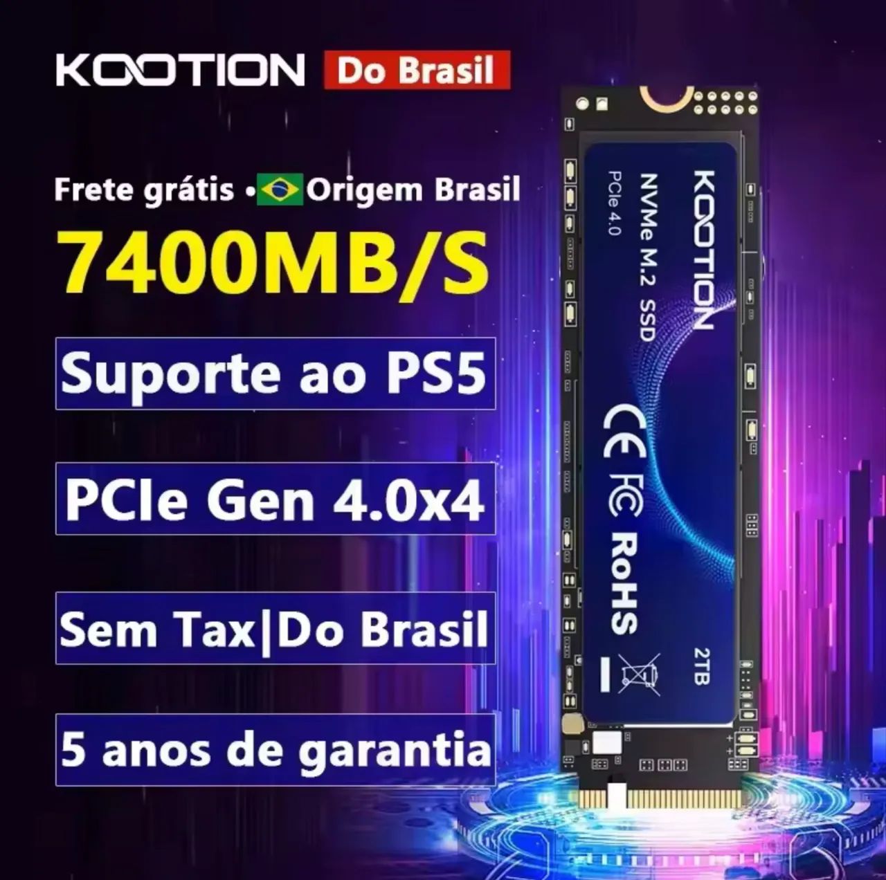 KOOTION X16Plus SSD NVMe M2 1TB 2TB 4TB Gen4x4 PCIe 4.0x4 2280 SSD M.2 Drive