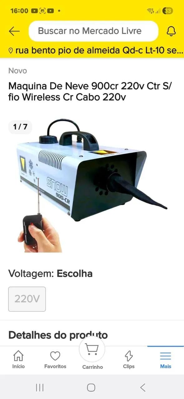 Maquina de Nevoa SNOW 900W 220V + Kit - Foto 2