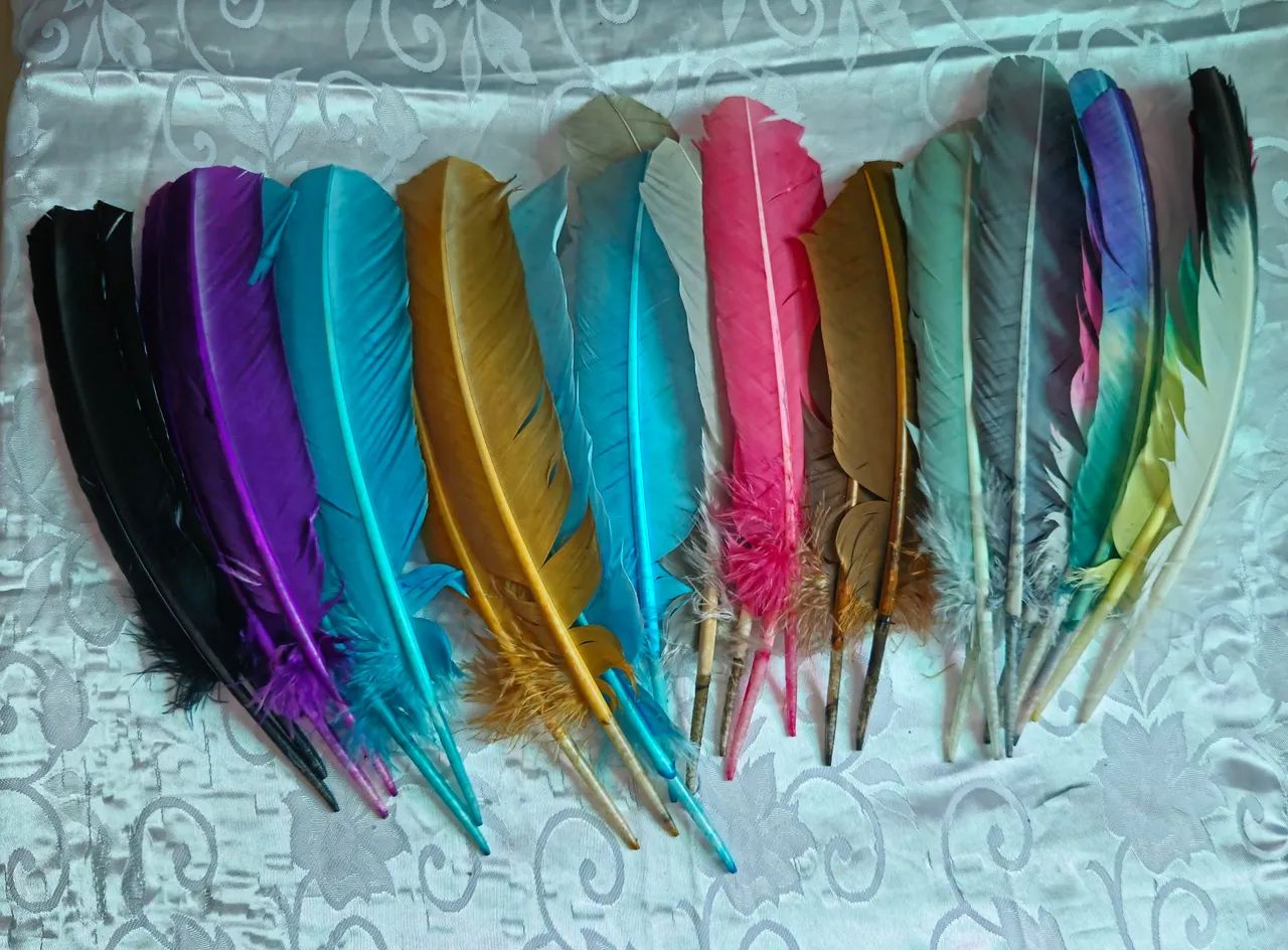 Penas Decorativas Coloridas - Kit com 10 Unidades - Foto 3