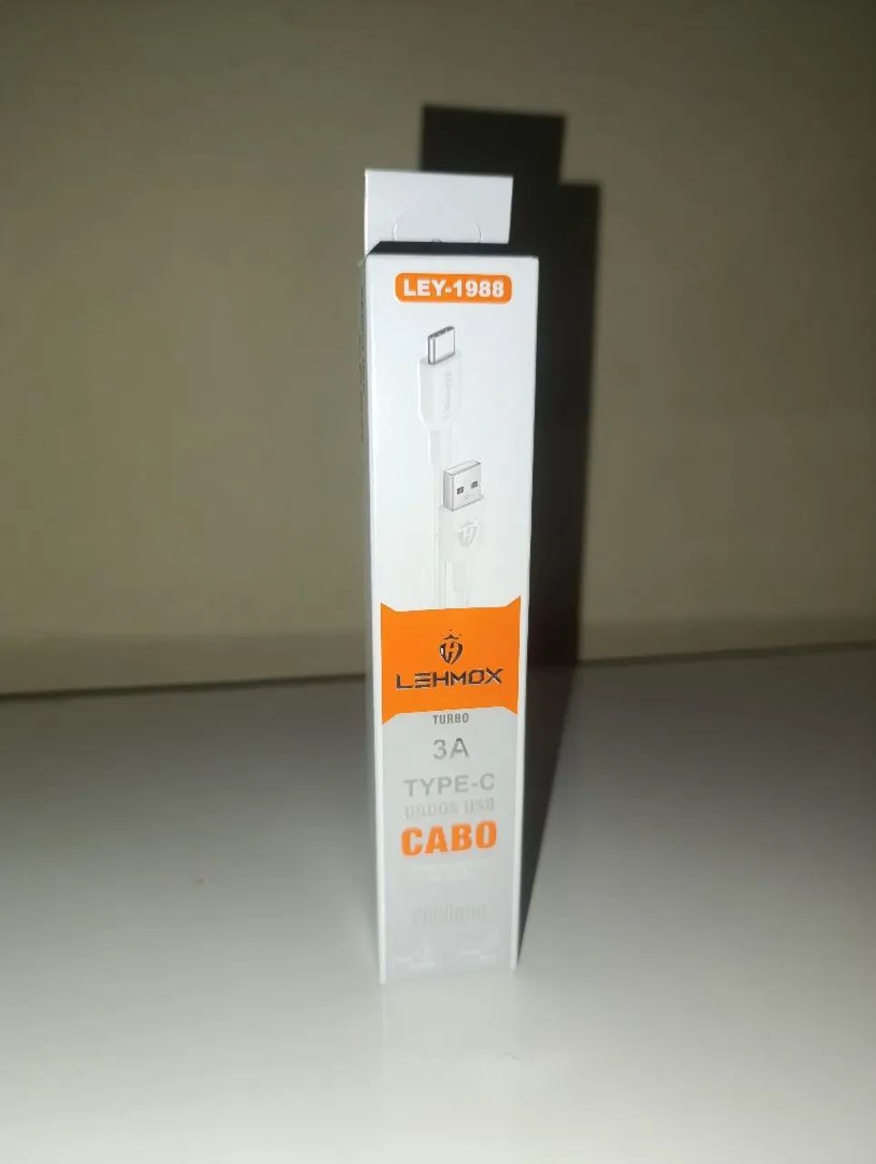 Cabo USB Tipo C Lehmox 3A Turbo - Novo