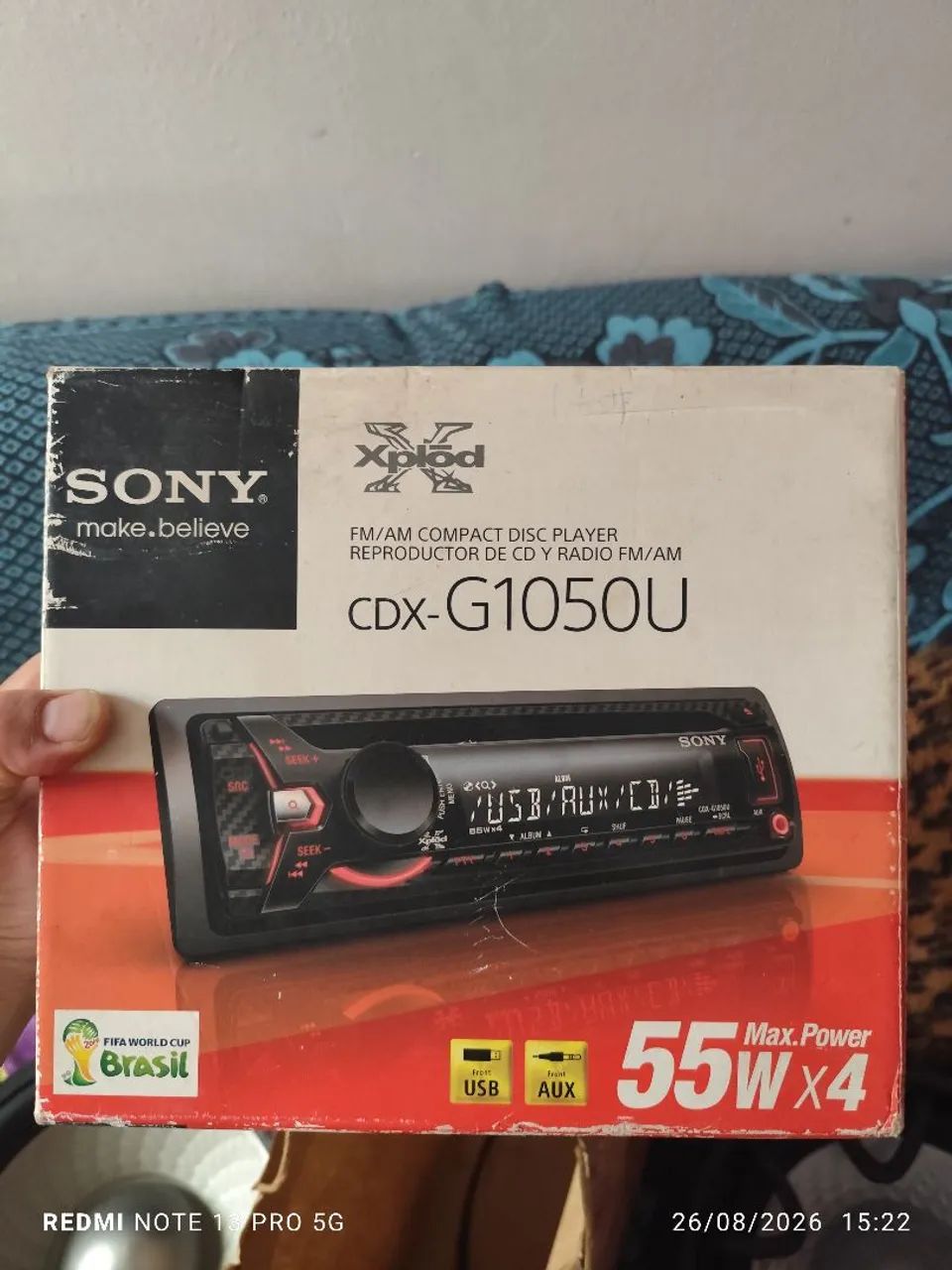 Som automotivo Sony explode zerado 