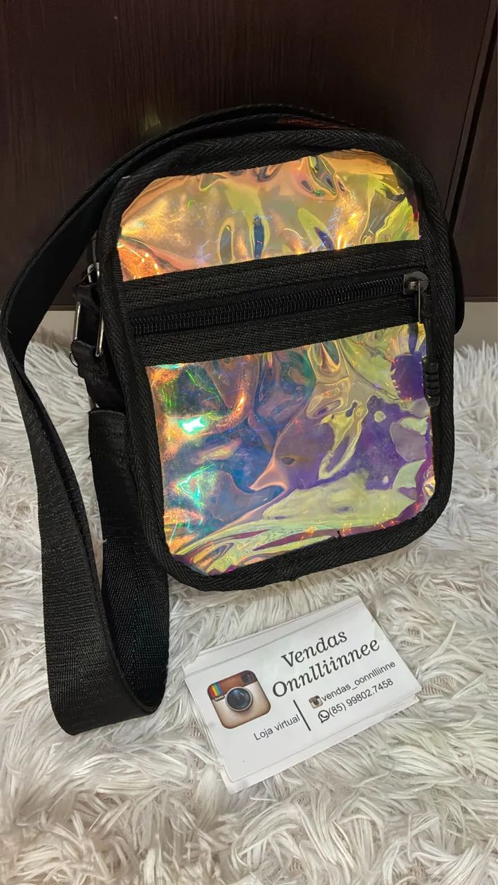 Bag transversal holográfica 