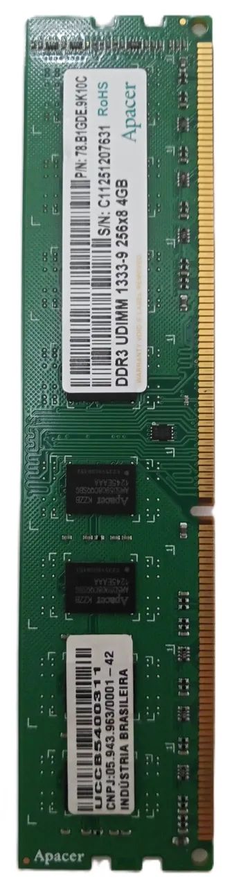 Memória Ram 4gb ddr3 1333