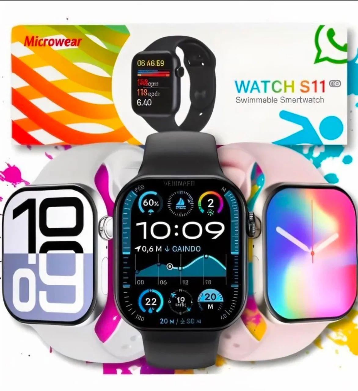 ? Smartwatch Microwear S11 Pro 47 mm - Moderno, completo e cheio de estilo!