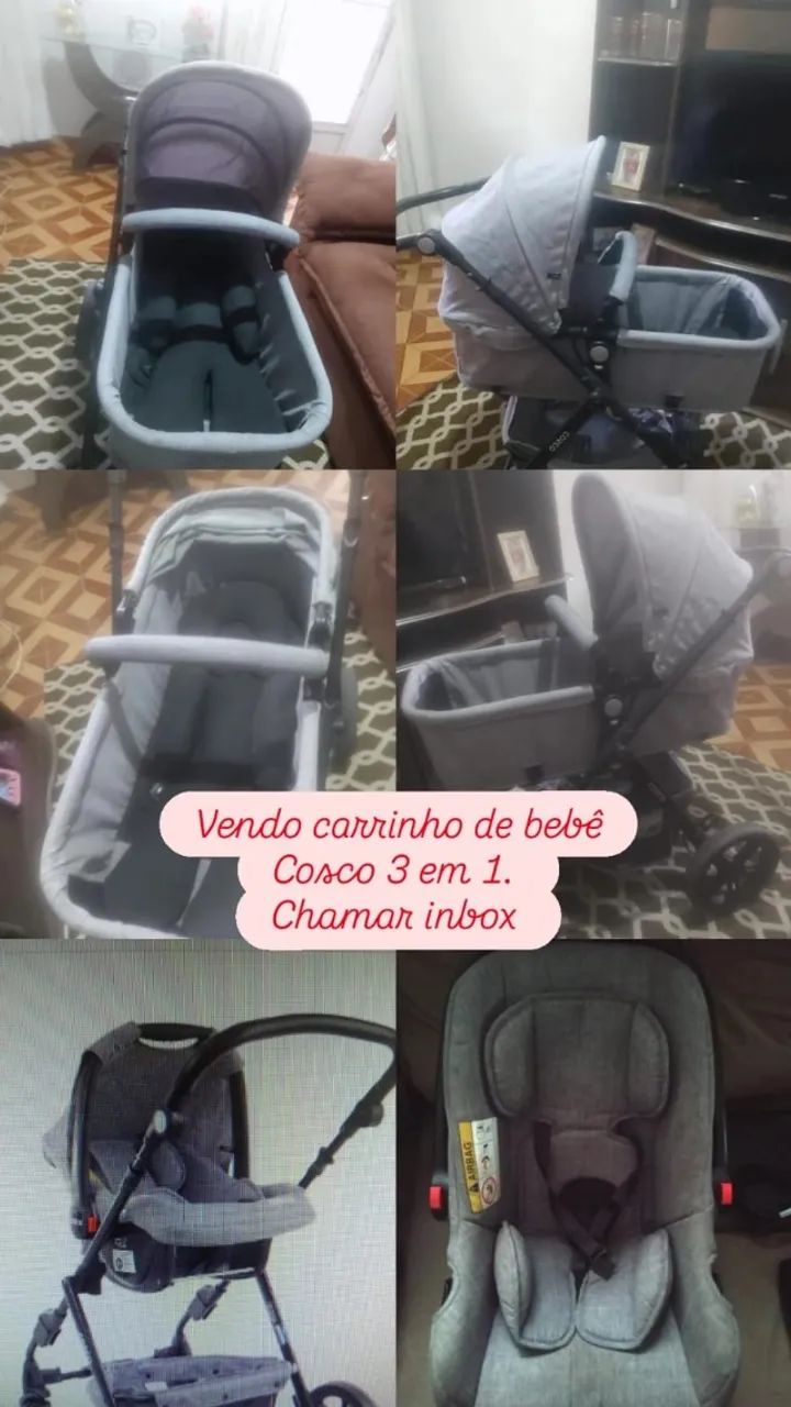Carrinho de bêbê 3 em 1 Cosco