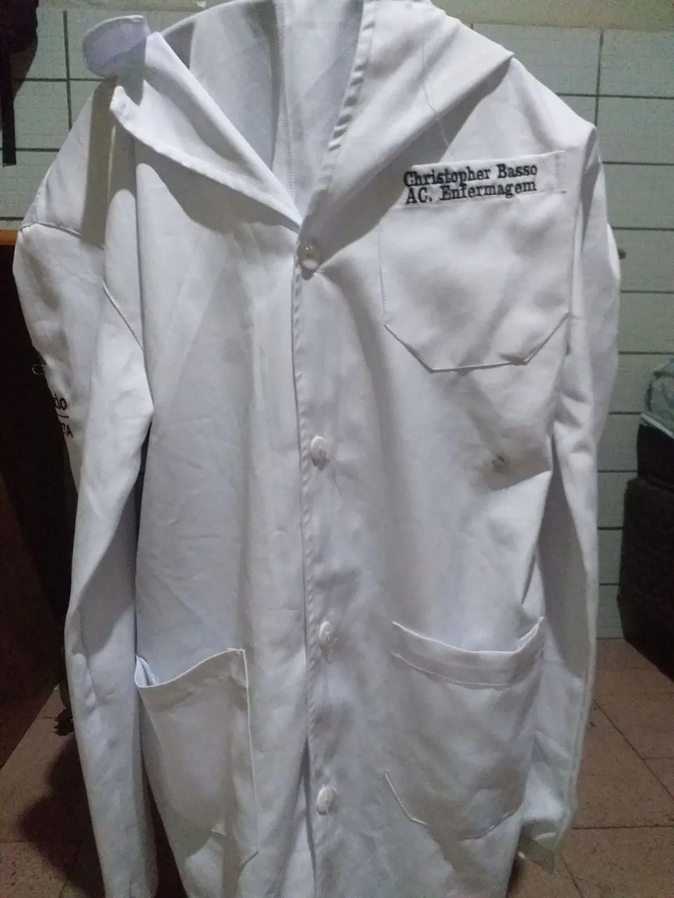 Jaleco Estácio para aula laboratorio 