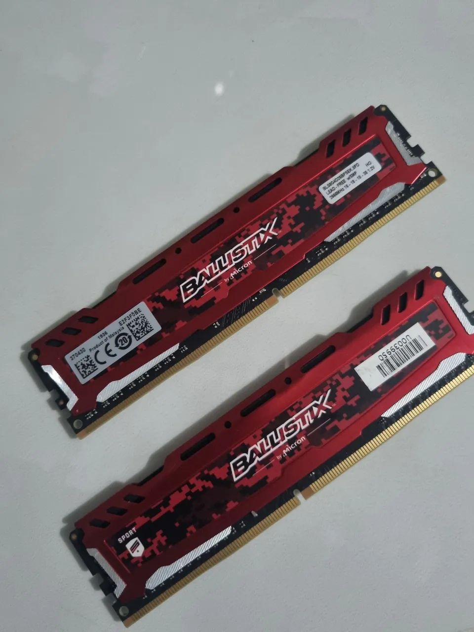 Memoria RAM ddr4 16gb (2*8) 2666mhz crucial ballistix - Memória