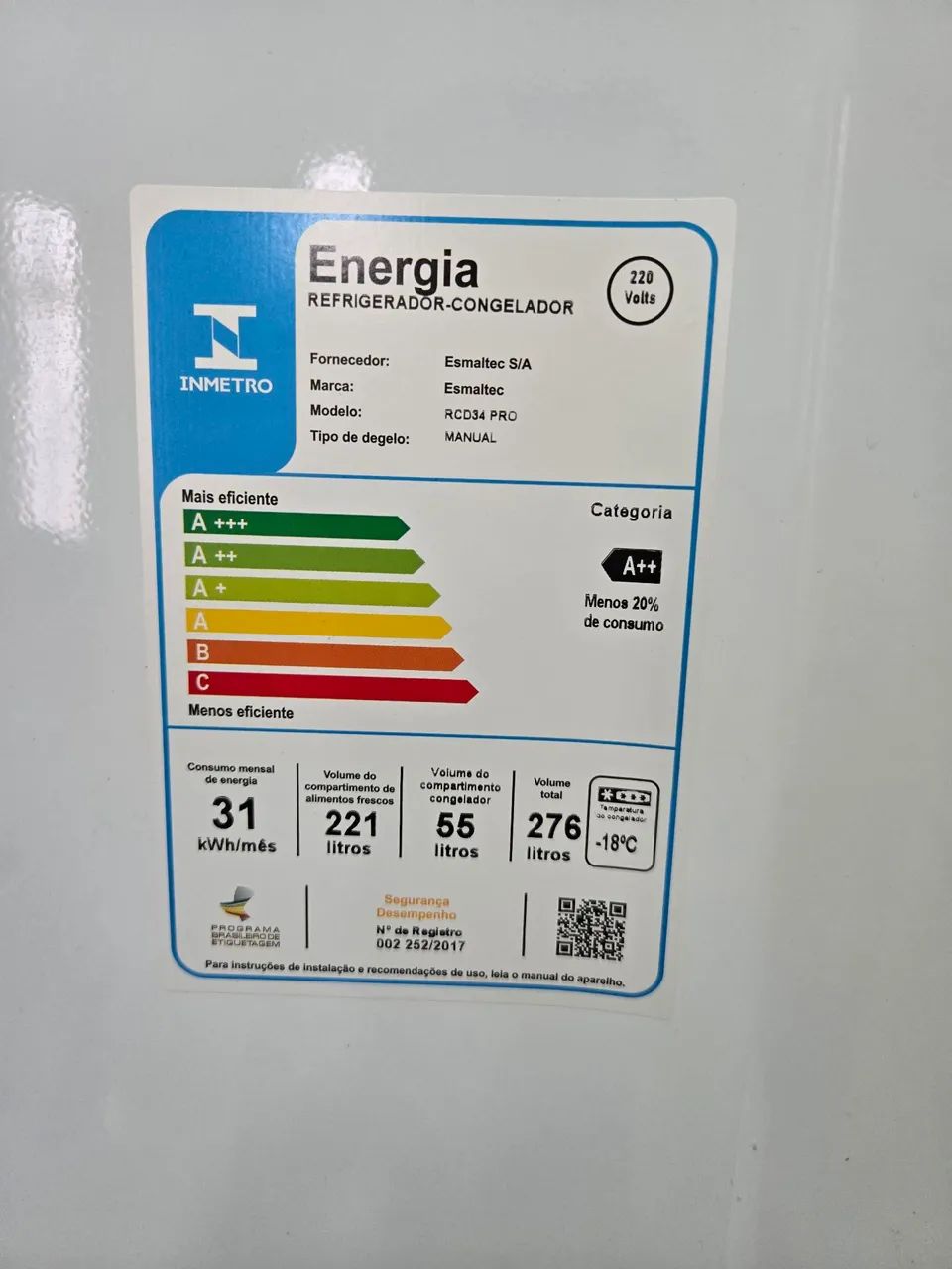 GELADEIRA ESMALTEC RCD34 PRO INVERTER - Foto 2